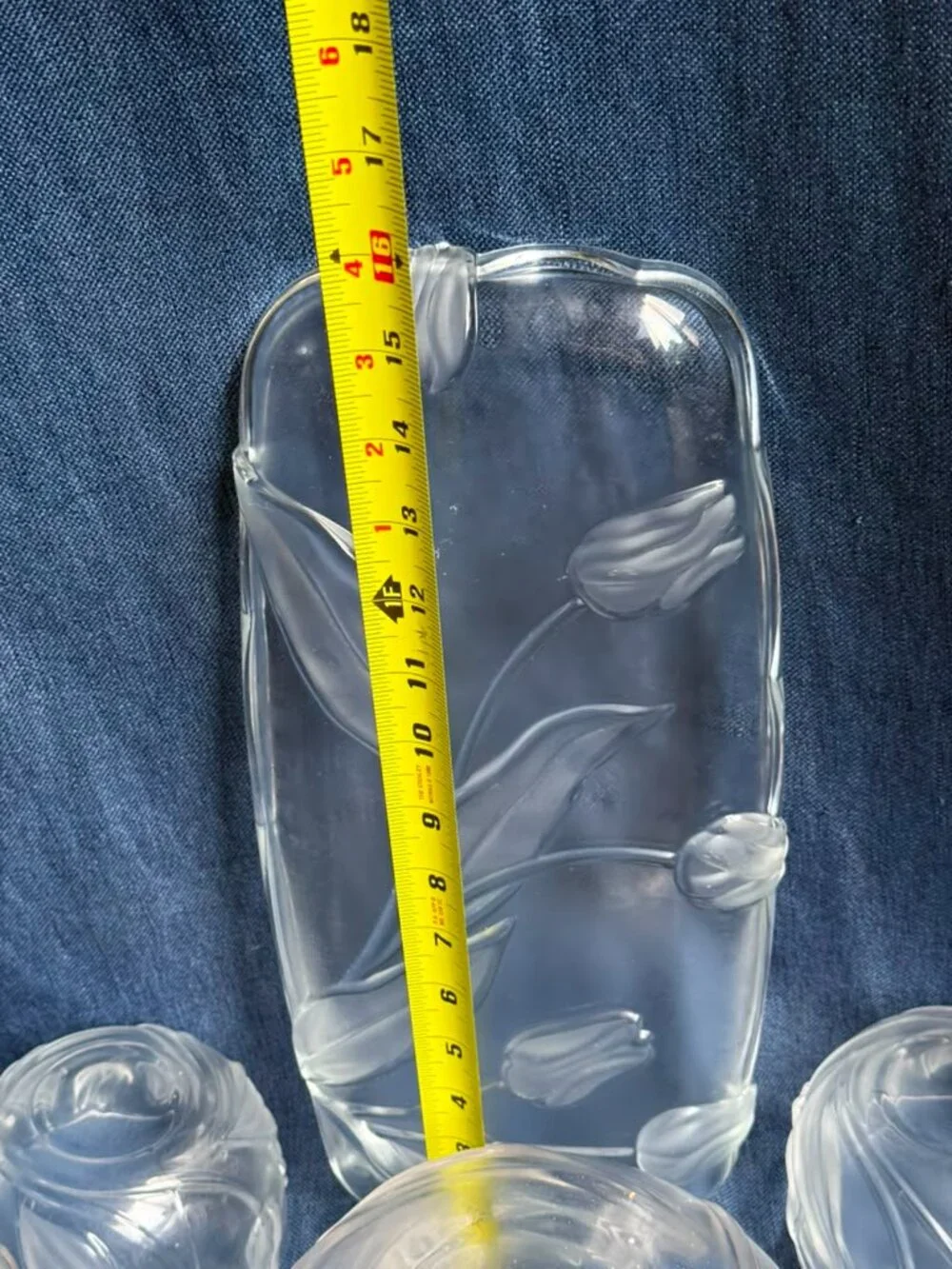 Vintage 1970s Walther Glas Germany Satin Tulip Crystal Dessert Salad Set 16